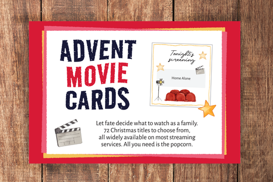 Advent Christmas Movie Cards - Let Fate Decide What to Watch