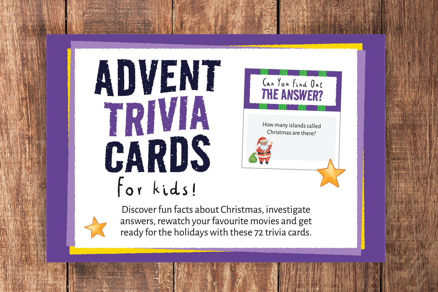 Advent Calendar Trivia Cards for Kids - A Fun Way to Countdown to Christmas